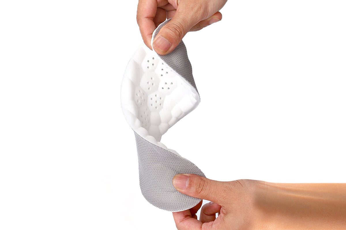 2 Pairs 4D High Elastic u-Shaped Insole Ultra Comfort Breathable Shock Absorption