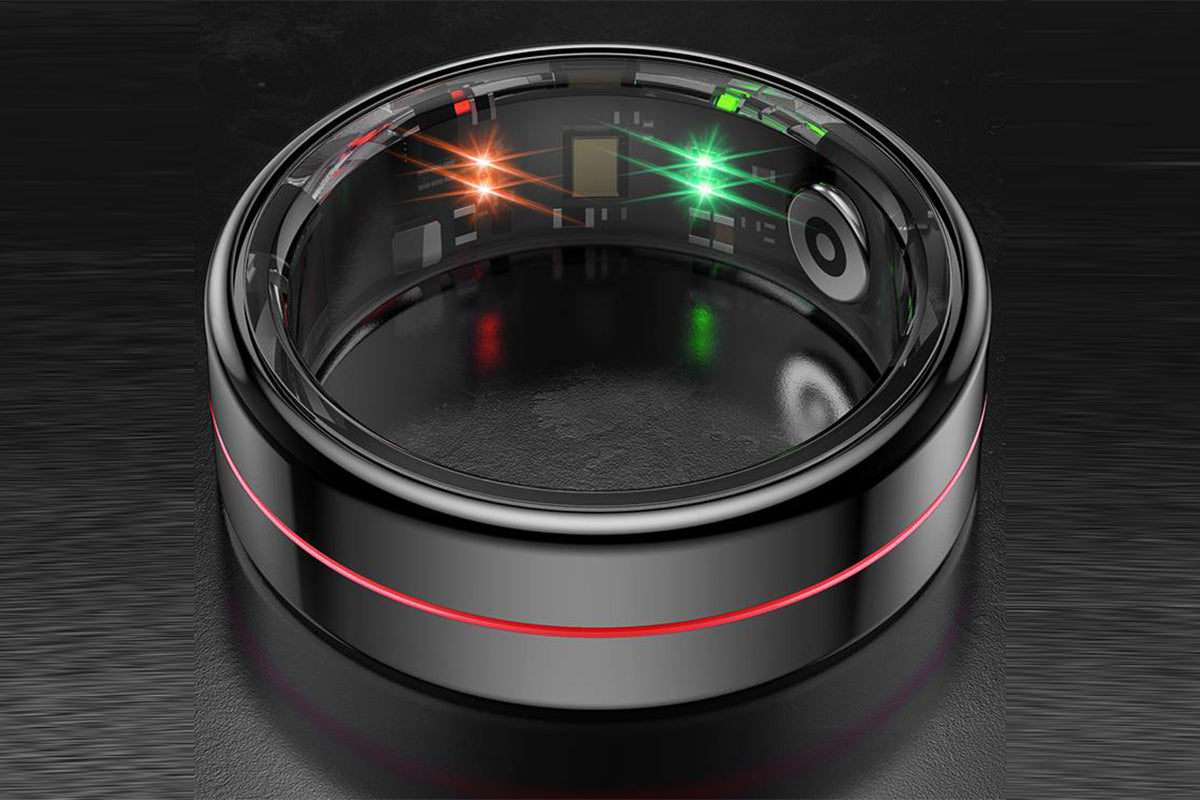 Smart Health Ring for Women Men Fitness Tracker with Heart Rate Sleep Monitoring -Black