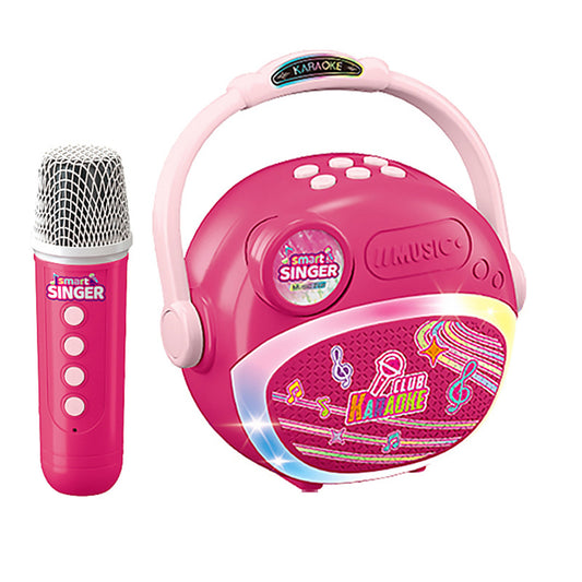 Wireless Bluetooth Karaoke Speaker with Microphone Home KTV Singing Toy-Red