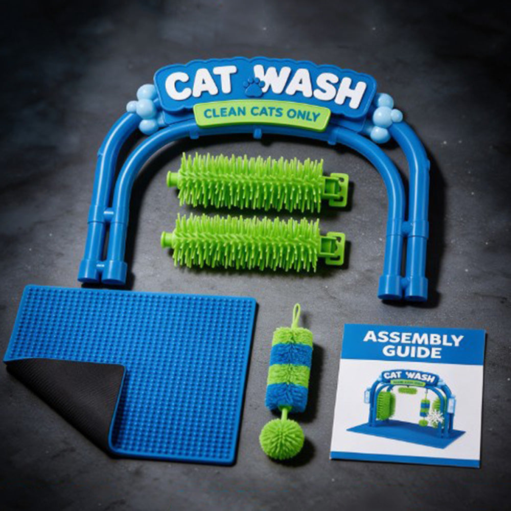 Cat Grooming Arch Self Service Cat Brush Massager Toy for Indoor Cats