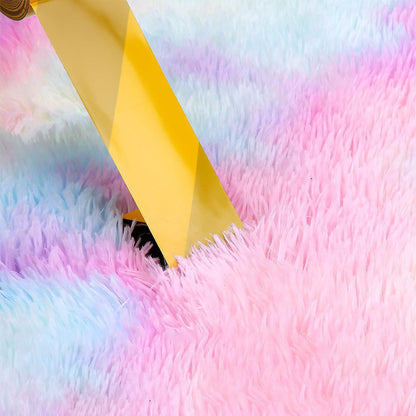 Tie Dye Plush Rug for Bedroom Living Room Dorm-Mixed Color