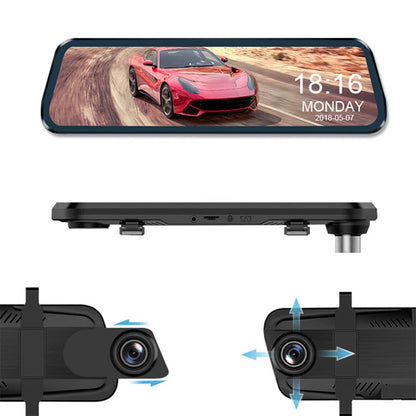 4K 10 Inch Rear View Mirror Camera Dash Cam Front and Rear Dual Dashcam for Car with ADAS
