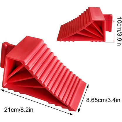 2Pcs RV Wheel Chocks Non-Slip Base Wheel Stoppers for Cars Camper RV Trailer