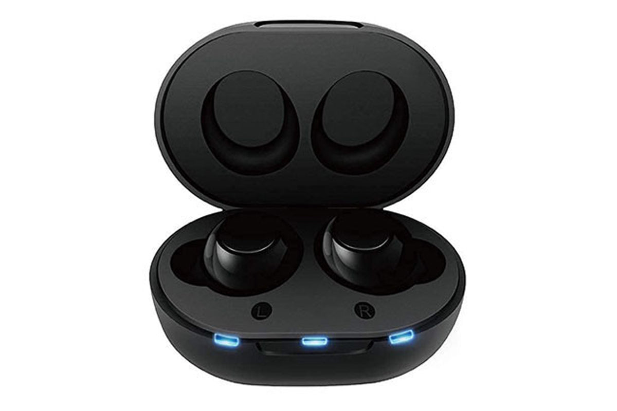 Hearing Aid Invisible Digital In-Ear Enhancer Sound Voice Amplifier Rechargeable-Black