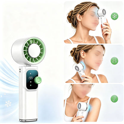 TEC Cooling Handheld Fan with 199 Speed Levels - White