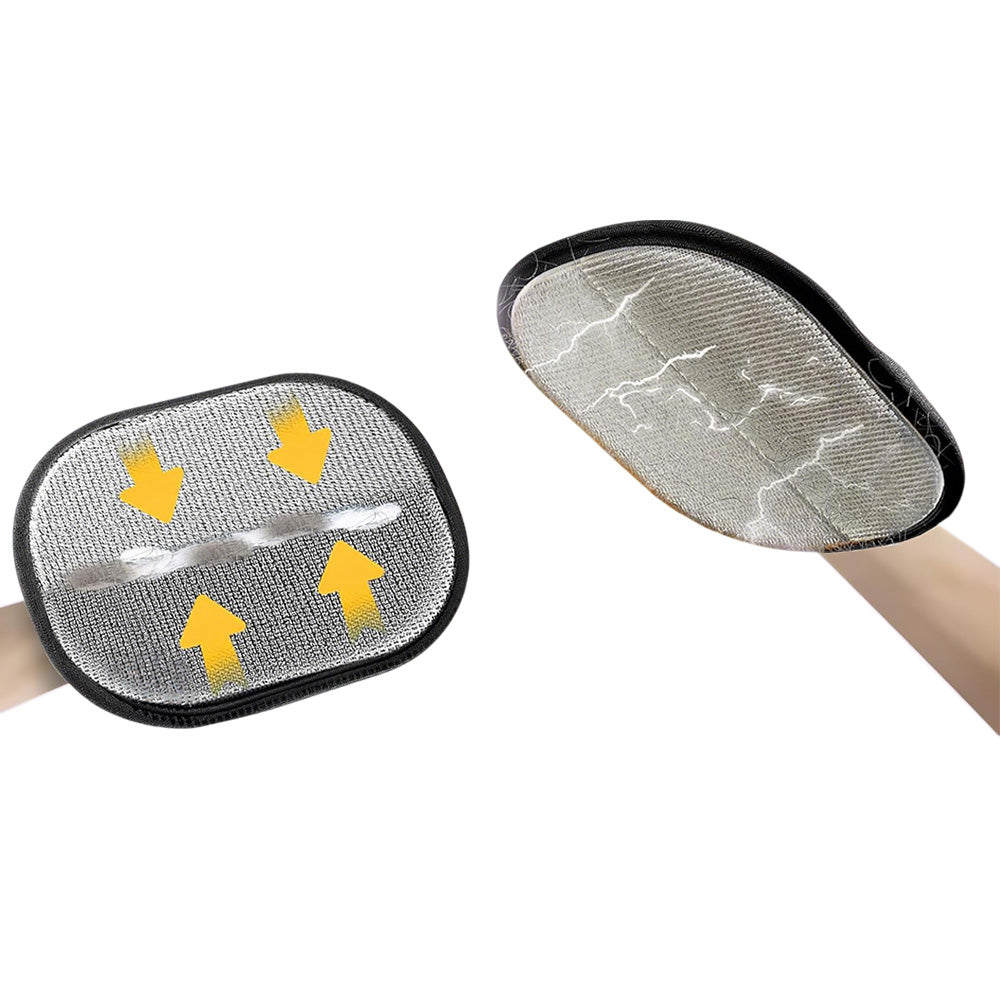 2Pcs Pet Hair Remover Gloves Cats Dogs Hair Remover for Laundry Couch Furniture Carpet-Black