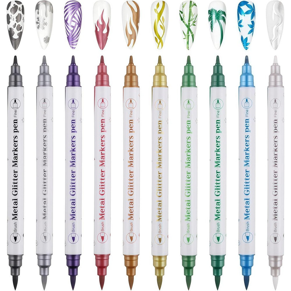 20Pcs Nail Art Pens Set Nail Art Markers for Gel Nails Graffiti Dotting Drawing