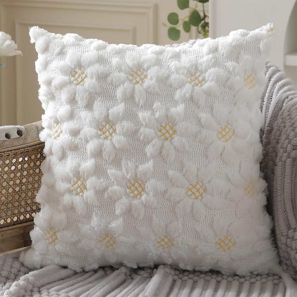 2Pcs Spring Summer Pillow Covers Floral  Farmhouse Home Decor for Sofa Couch Bed -Sunflowers