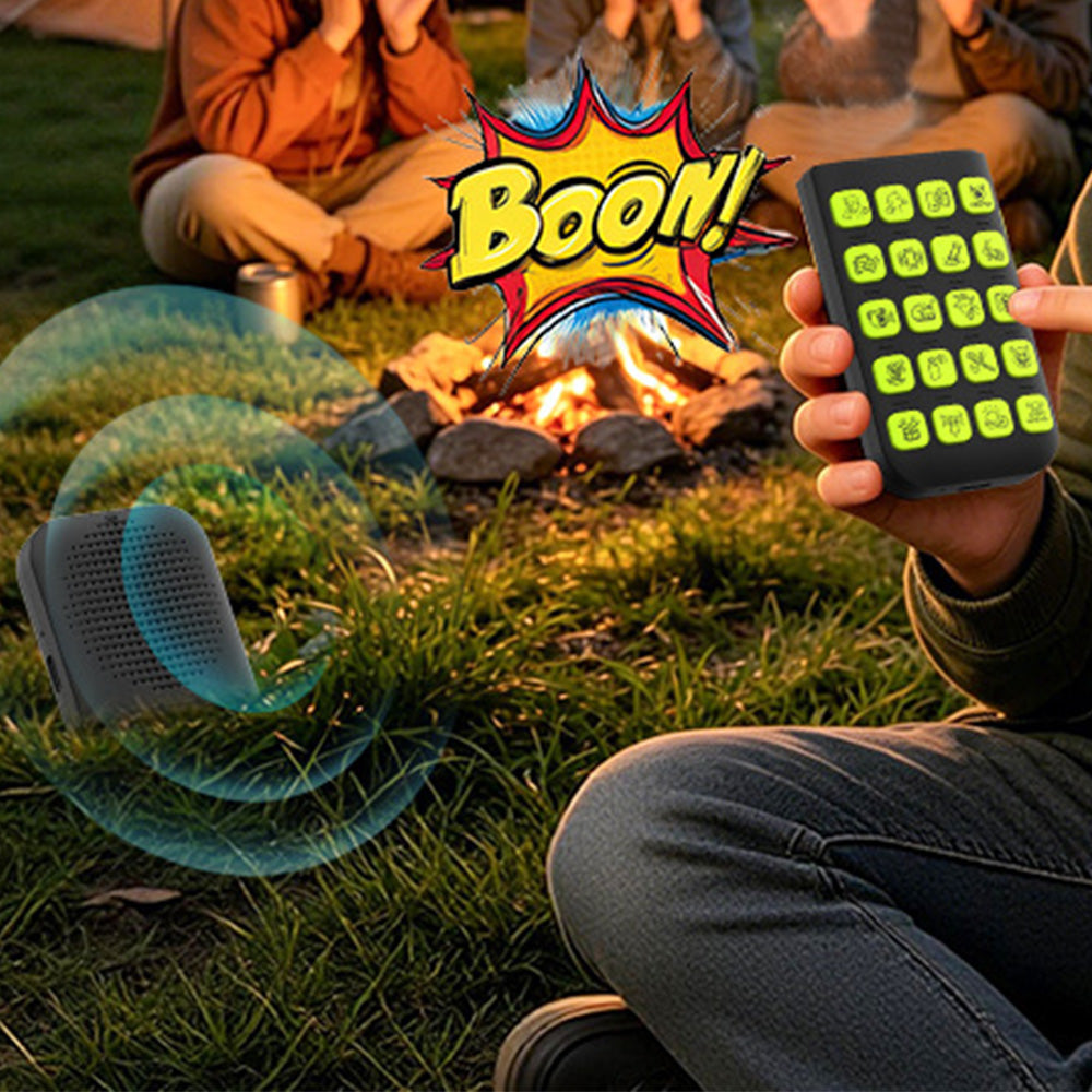 20 Sound Effect DIY Recording Prank Toy with Remote for Boys and Girls - Black