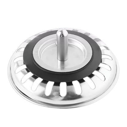 2 Pack Kitchen Sink Strainer Drain Stopper Baskets with Rubber Seals