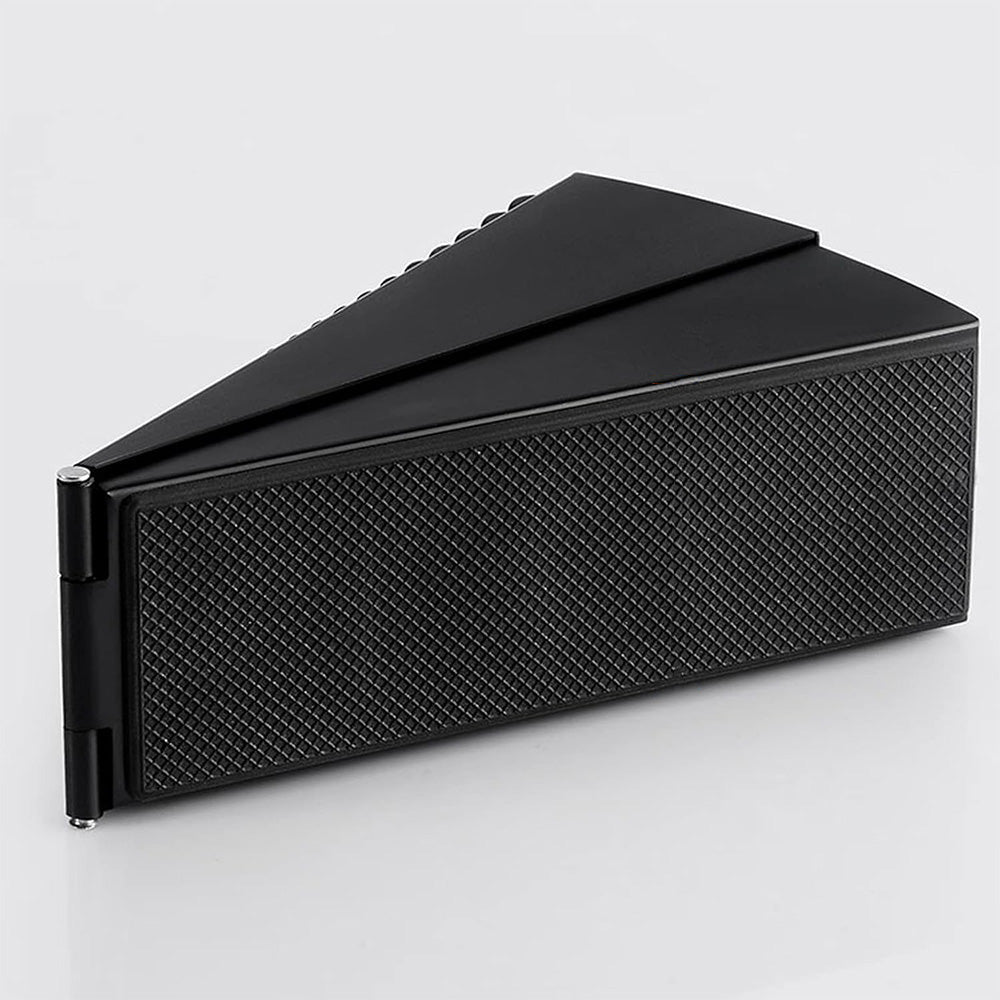 Adjustable Spring Door Stopper Tall Door Stop Wedge for Bottom of Doors Black