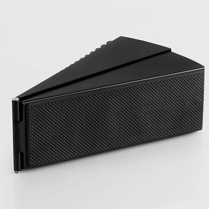 Adjustable Spring Door Stopper Tall Door Stop Wedge for Bottom of Doors Black