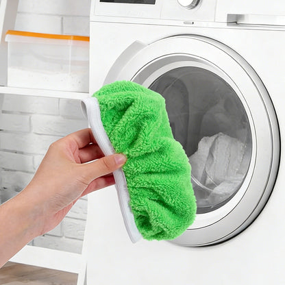 Washable Mop Pad Replacement Head with Reusable Coral fleece Cloths