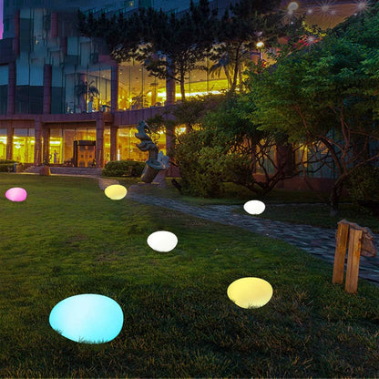 LED Outdoor Solar Stone Light Glow Stone Shape Garden Decor Light