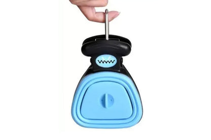 Handheld Pet Pooper Scooper Easy Pickup Cleaner Foldable Pet Poop Grabber -Blue