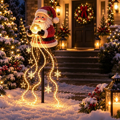 Solar Santa Stake Solar Light Warm LED Garden Decoration Light