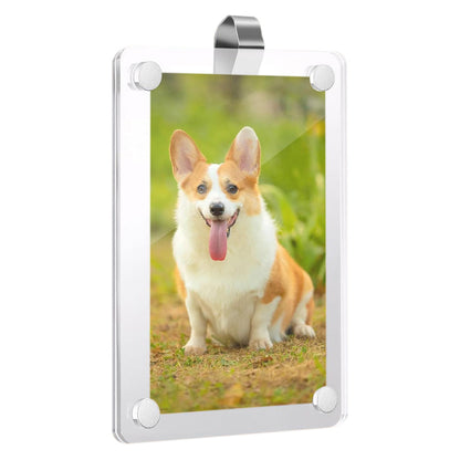 2PCS Clear Car Sun Visor Photo Holders with Magnetic Clips for Pictures