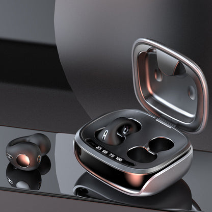 Sports Wireless Bluetooth Headphone Ear Clip Bone Conduction Headset Clip On Earbuds Black