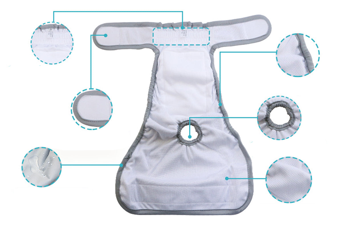 4Pcs Washable Reusable Female Dog Diapers