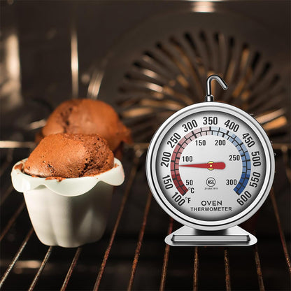 2Pcs Oven Thermometer Stainless Steel Accurate Temperature Gauge for Home Kitchen
