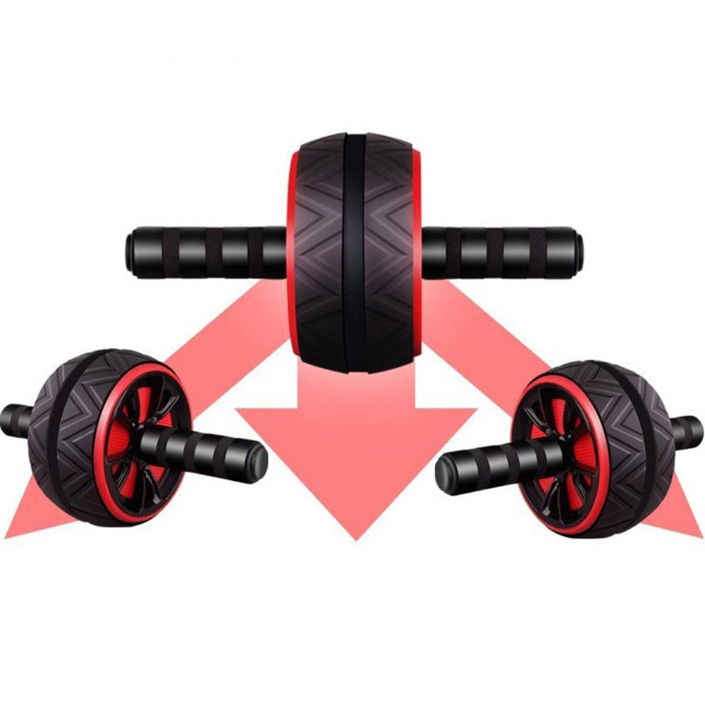 Wide Ab Roller Wheel for Home Gym Core Training-Red