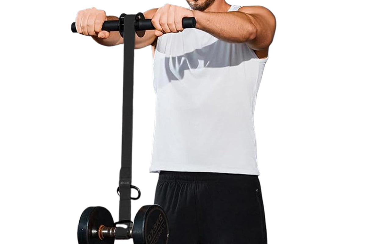 Forearm Strengthener and Wrist Roller Nylon Webbing for Forearm Strength Training