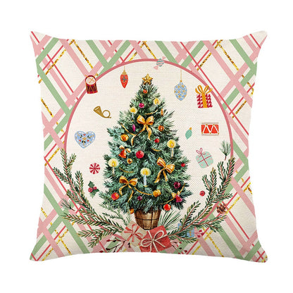 4pcs Merry Christmas Nutcracker Throw Pillow Covers 45x45cm Christmas Pillowcases Decorations For Sofa Couch Without Pillow Core