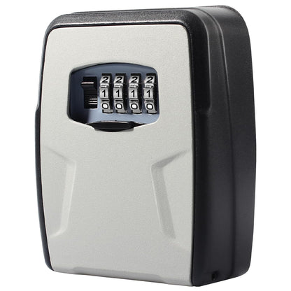 Wall Mount Key Lock Box for Outside House Key Safe Combination Lockbox with Resettable Code