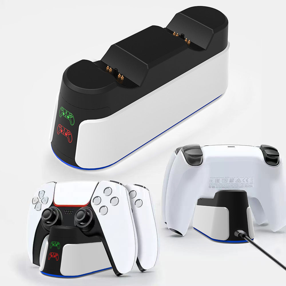 Dual PS5 Controller Fast Charging Dock with RGB Lights