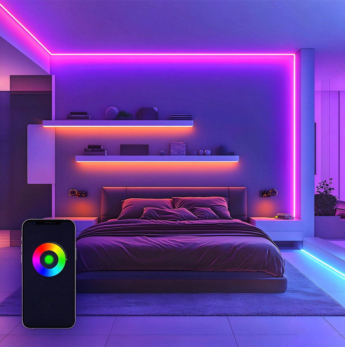 Waterproof Flexible RGB Neon LED Strip with Music Sync and App Control
