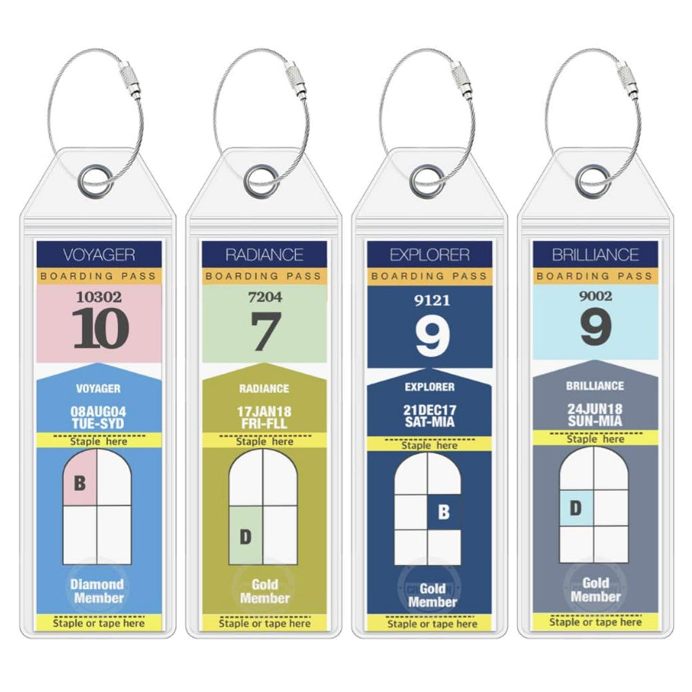 10 Pcs Cruise Luggage Tags PVC Suitcase Tag Holders Cruise Essentials