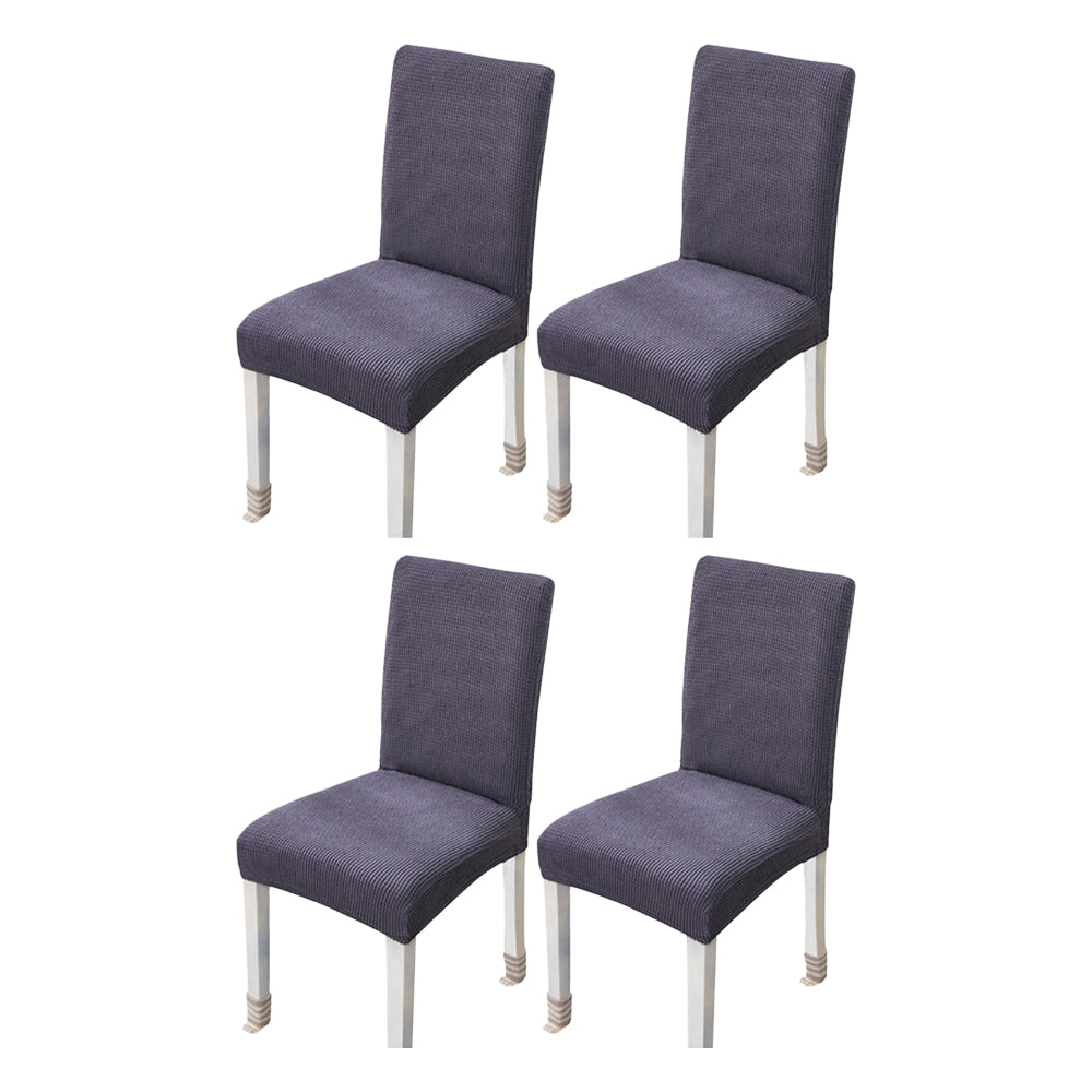 4Pcs Stretch Chair Slipcover Chair Covers Furniture Protector -Grey