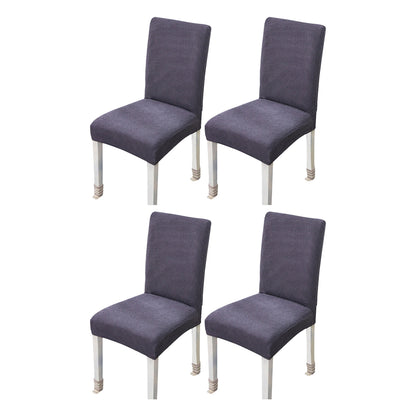 4Pcs Stretch Chair Slipcover Chair Covers Furniture Protector -Grey