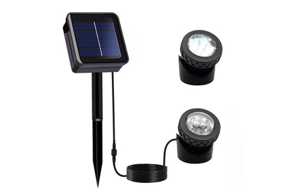 6 LED Solar Spot Light Outdoor Garden Landscape Pool Yard Lawn Patio Lamp-White