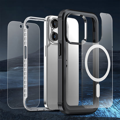 For iPhone 15 Series Full Proctective Case with Magnetic Charging Ring