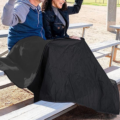 Portable Water-resistant Camping Blanket Picnic Mat for Camping Beach Travel Black
