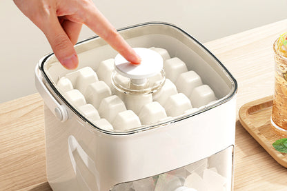 Portable 48 Grids Ice Cube Tray Mould With Lid And Storage Box Scoop Tong Set