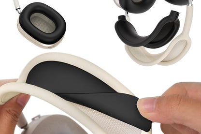 Silicone Case Cover for AirPods Max with Ear Pad Case Cover and Ear Cups Cover-Black