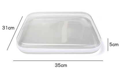 3Pcs Clear Hard Shell Zipper Case Waterproof Cosmetic Bag for Painting Brushes Toys