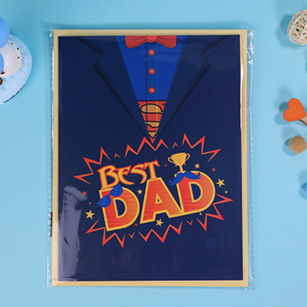 3D Fathers Day Pop Up Card-Blue