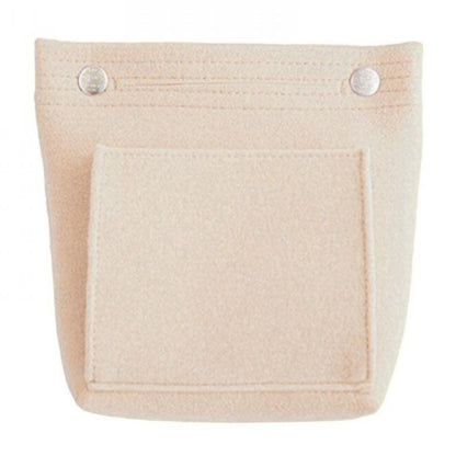 Women Organizer Bag Purse Insert Bag Felt Multi Pocket Travel Insert Organizer Handbag -Beige