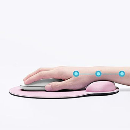 3Pcs Gaming Mouse Pad Mouse Pad with Wrist Rest Circle Curved Ergonomic Mousepad-Pink