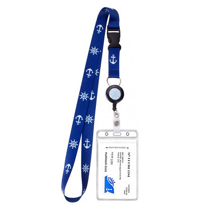4PCS Cruise Lanyards with Retractable Badge & Waterproof ID Holder
