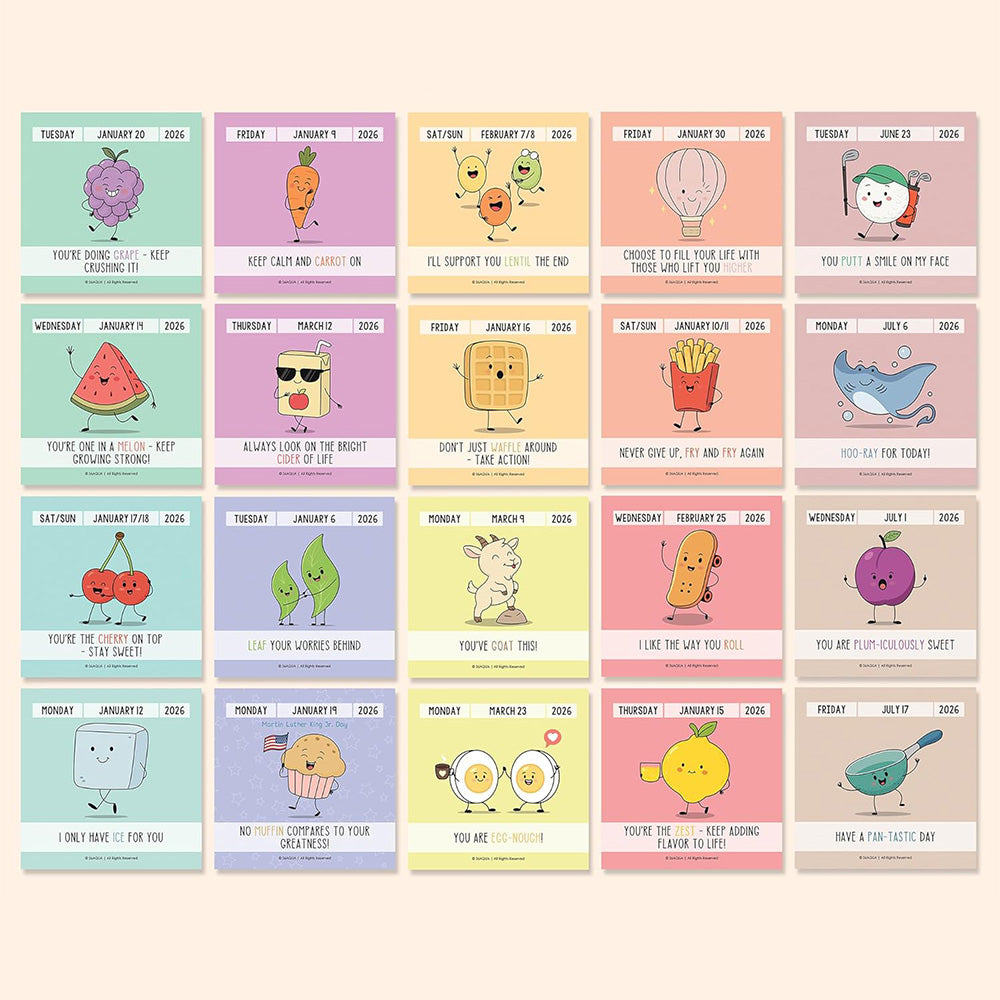 Funny Pun Calendar Humor Christmas Gift for Friends Family Coworkers