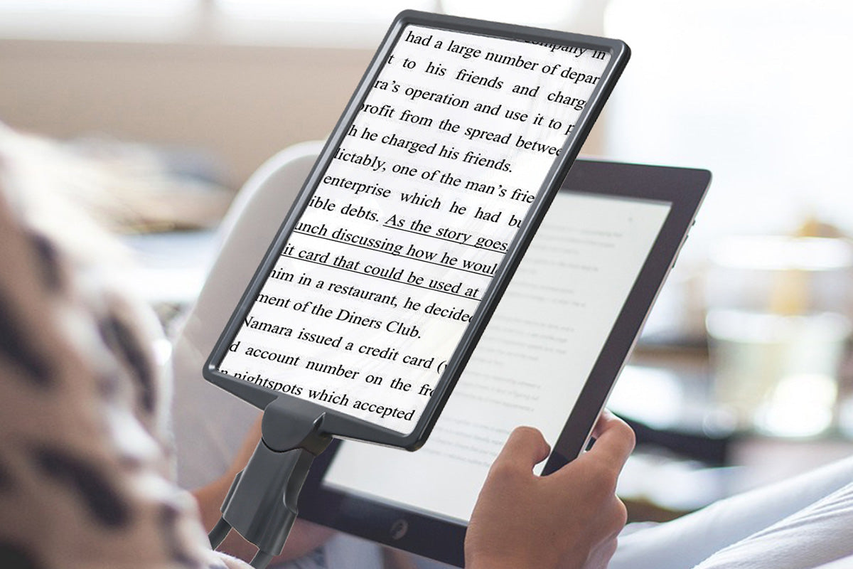 10X Magnifying Glass with Lights Flexible Gooseneck Magnifiers for Seniors-Black