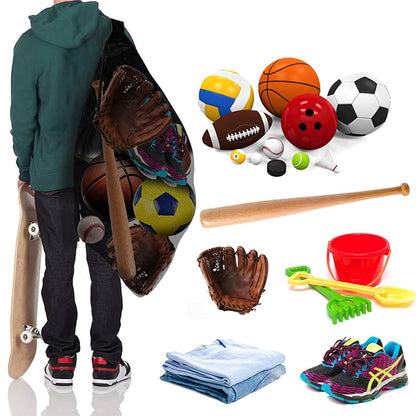 Extra Large Mesh Sports Ball Bag â€?Heavy Duty with Adjustable Strap