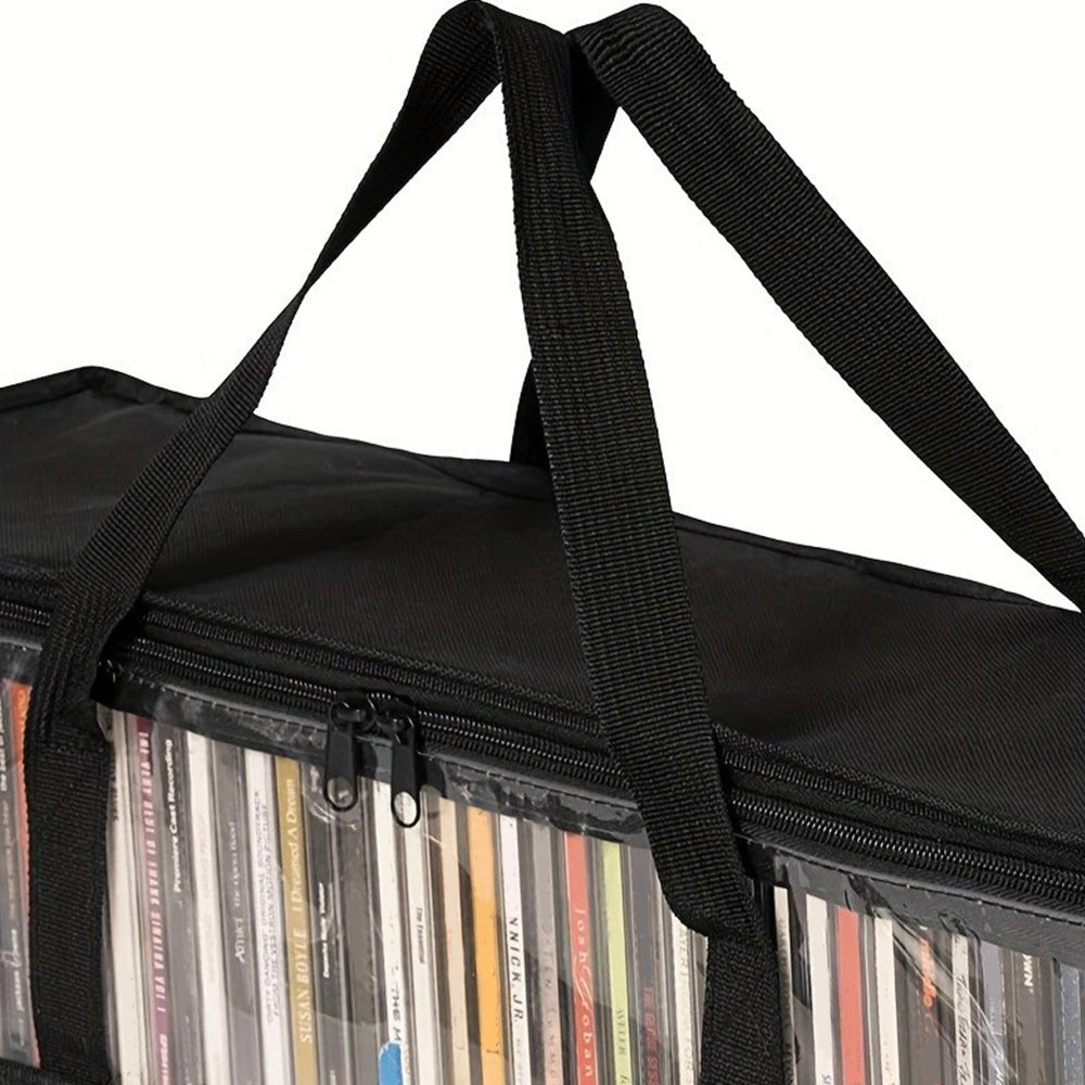 DVD Carrying Case Holder Black Portable Storage Bag for 35-40 Discs