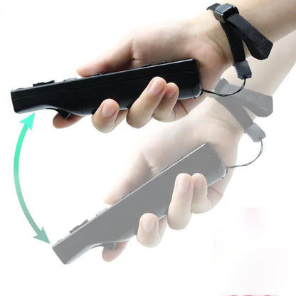 2-in-1 Remote Controller Joystick Built in Motion Plus Replacement Gamepad Compatible with Nintendo Wii/Wii U Black