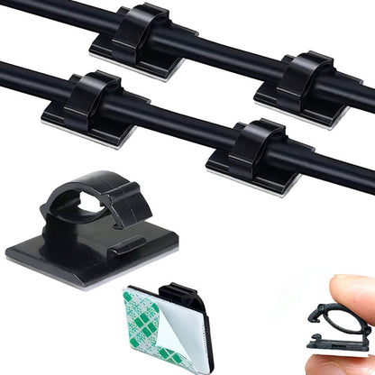 100 Pcs Self Adhesive Cable Clips Wire Management Holders Cable Tie Clips