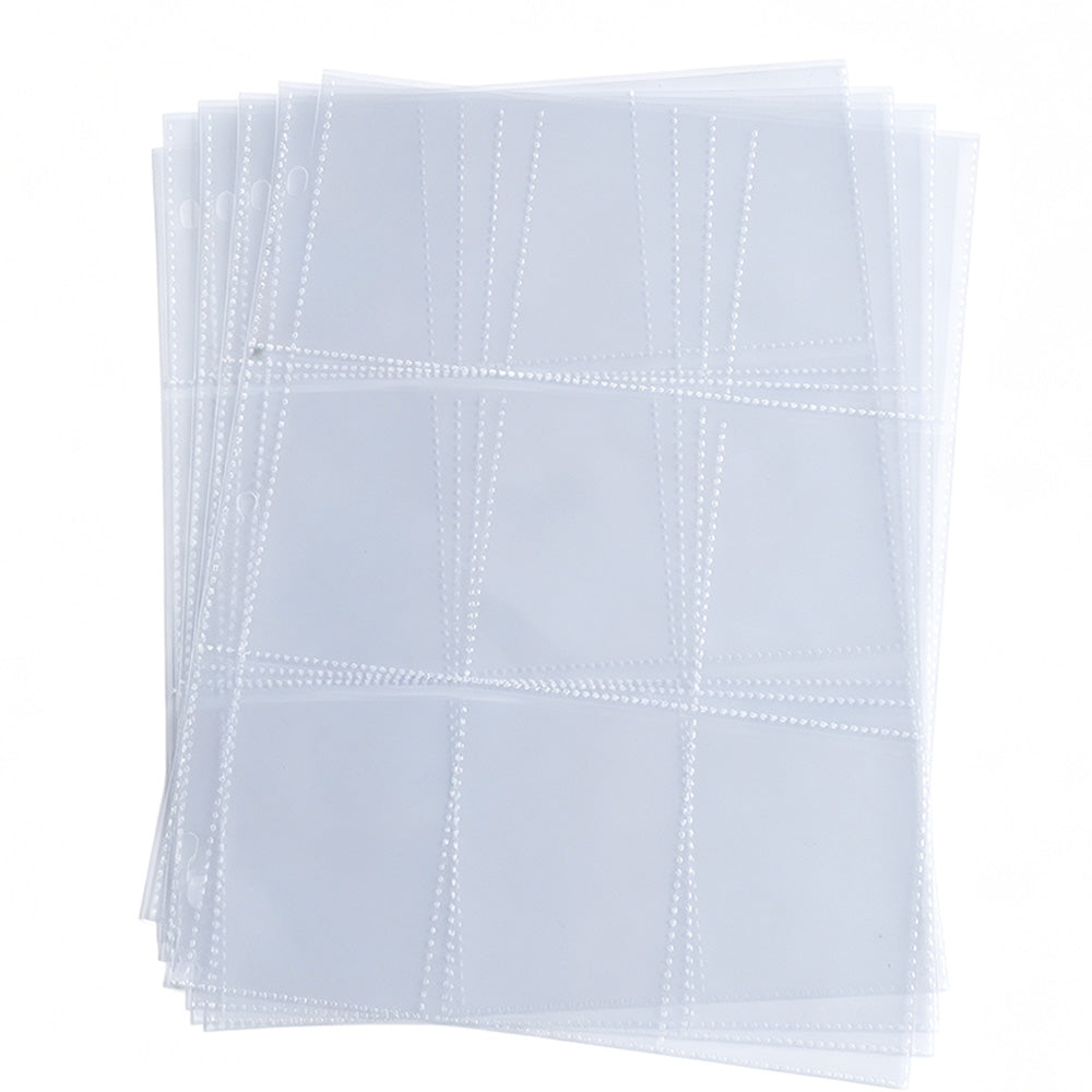 50Pcs 9 Grids Album Baseball Holder Sheets Double Side for Card Sleeves Photos